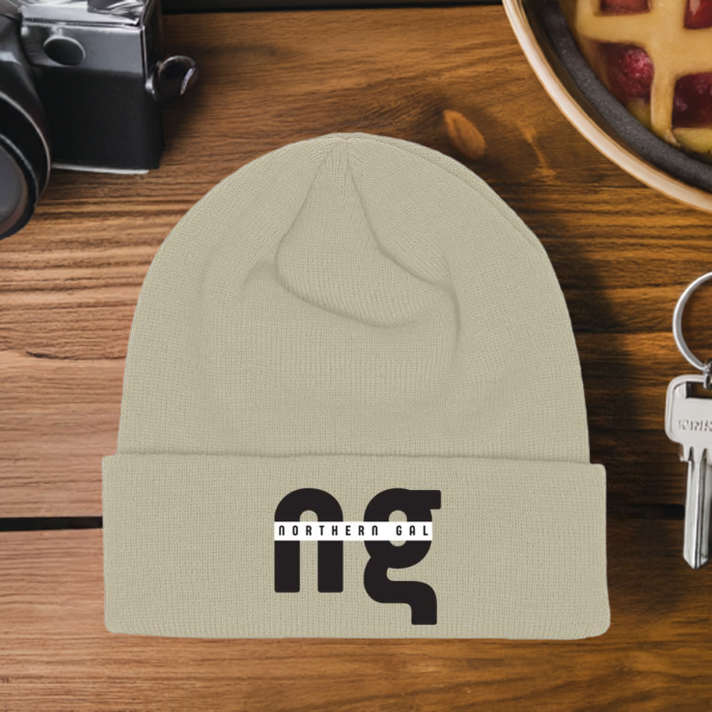 NORTHERN GAL - Logo Embroidered Hat (Beige / Grey)